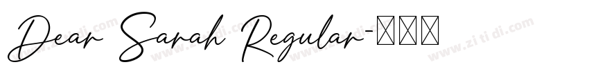 Dear Sarah Regular字体转换